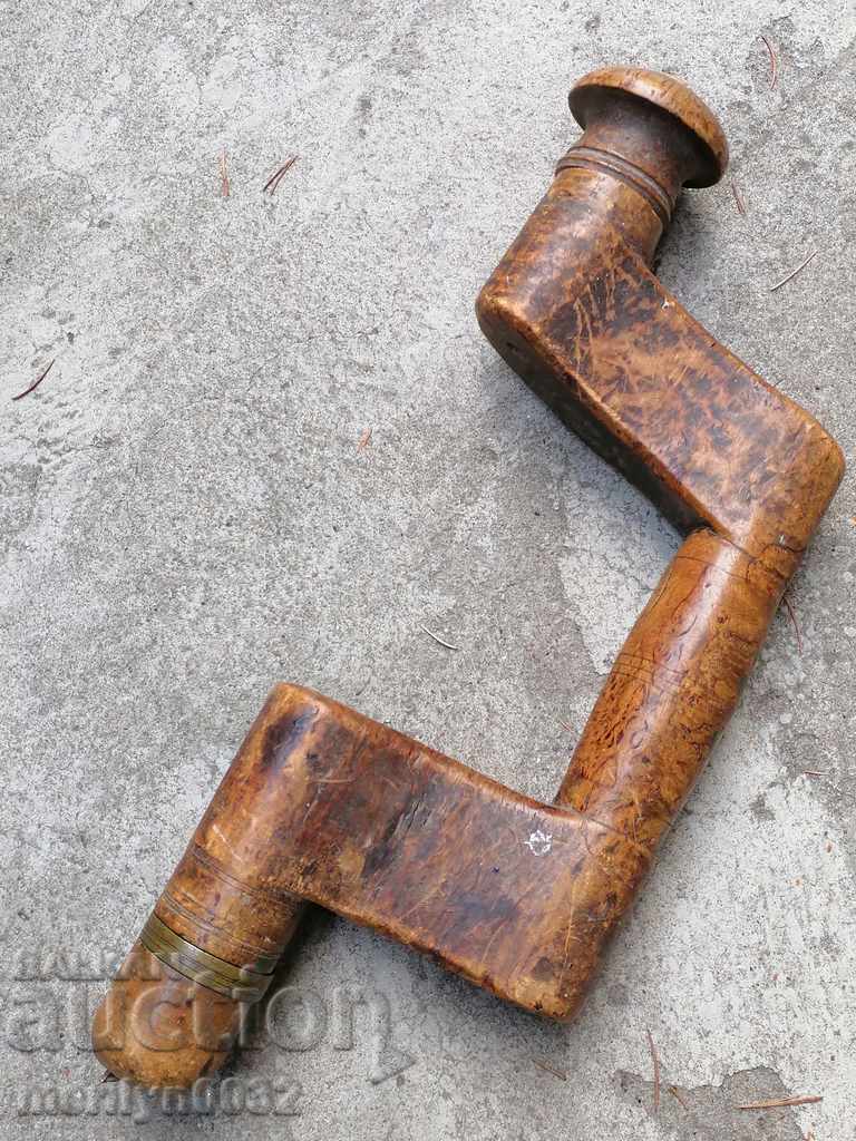 Auction Old drill, matkap, drill primitive late 19th century Auction Old drill, matkap, drill primitive late 19th century