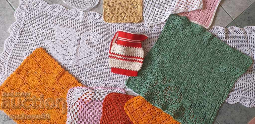 Auction  Various checks hand crocheted