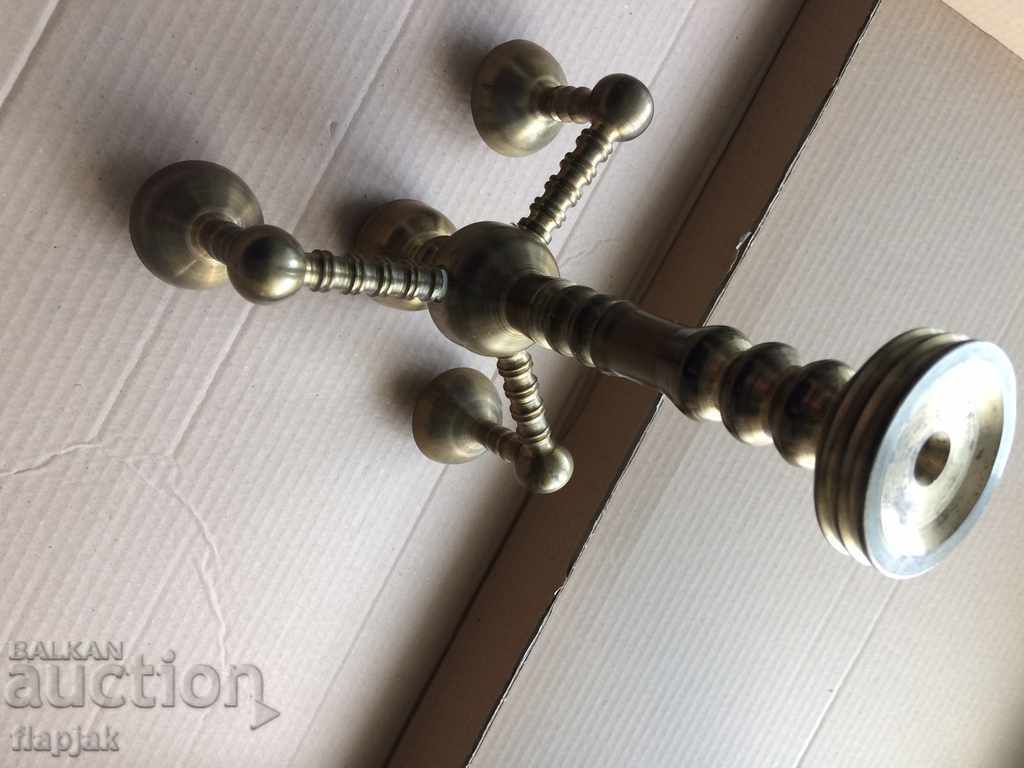 Μαζική - βαριά ορειχάλκινη κηροπήγια - 7