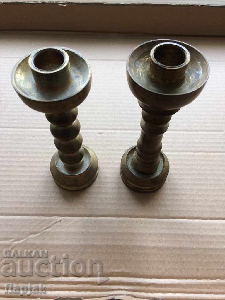 Solid brass candlesticks with price 70.00 BGN | € 35.79