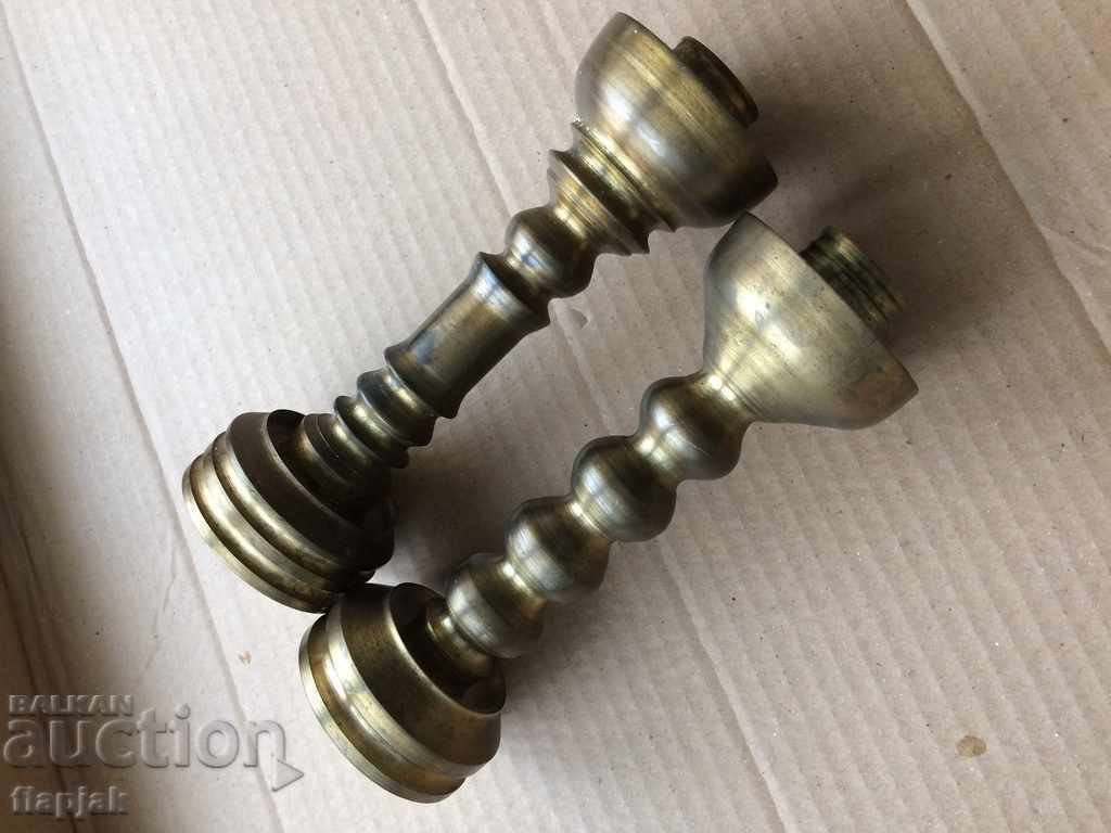 Solid brass candlesticks - 7