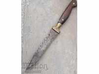 Стар касапски нож кама масивно острие