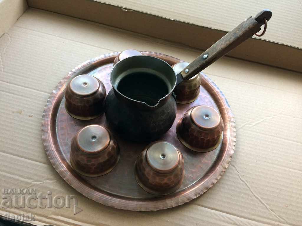 Delivery of Old set of forged honey - tray, pot and 6 cups Delivery of Old set of forged honey - tray, pot and 6 cups