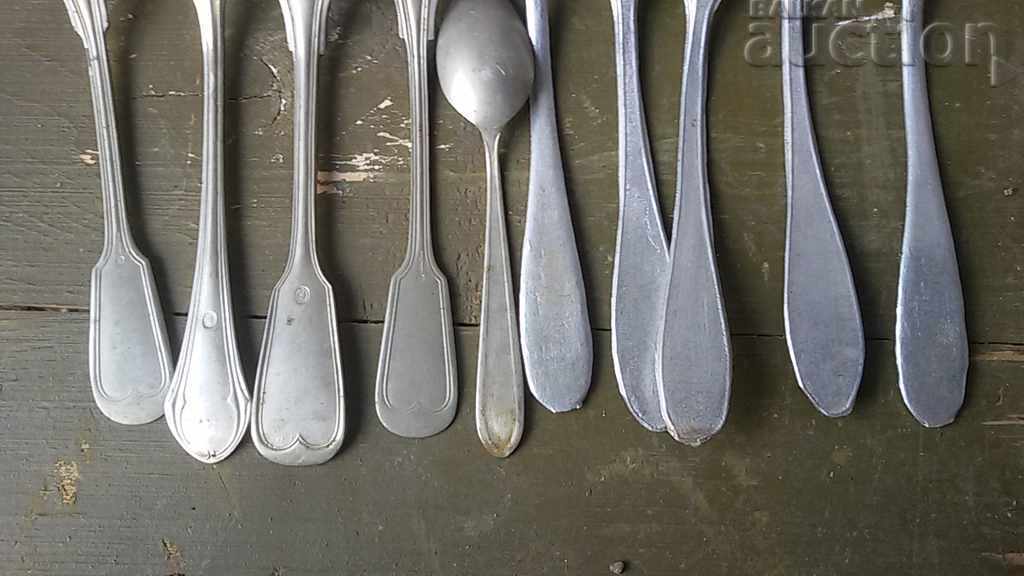 antique white and aluminum forks lot WW2 WWII - 5