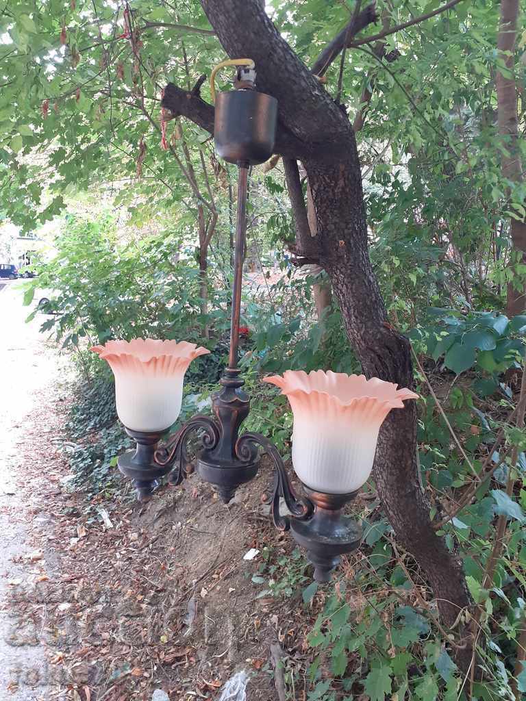 Great Bulgarian copper lampshade chandelier with price 119.00 BGN | € 60.84