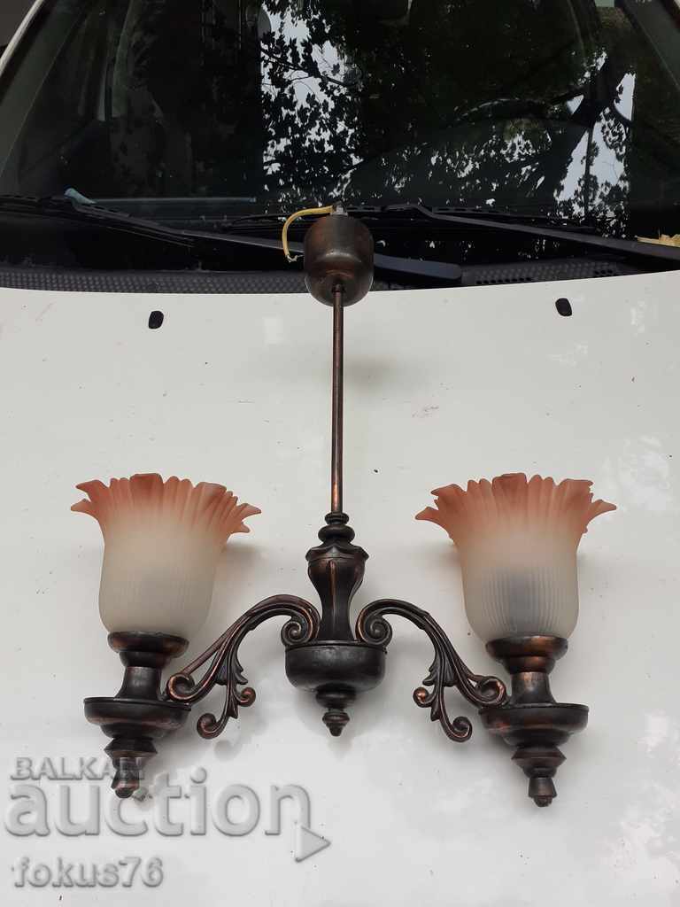 Auction  Great Bulgarian copper lampshade chandelier