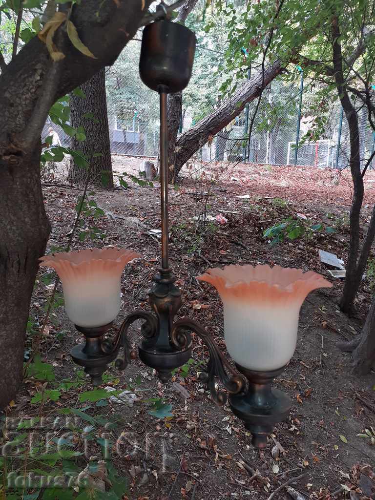 Delivery of Great Bulgarian copper lampshade chandelier