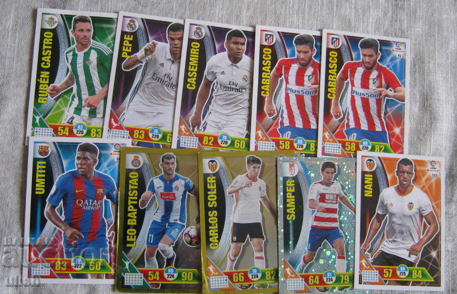 Auction 72 pcs. Panini football stickers Panini 2016-2017 Auction 72 pcs. Panini football stickers Panini 2016-2017