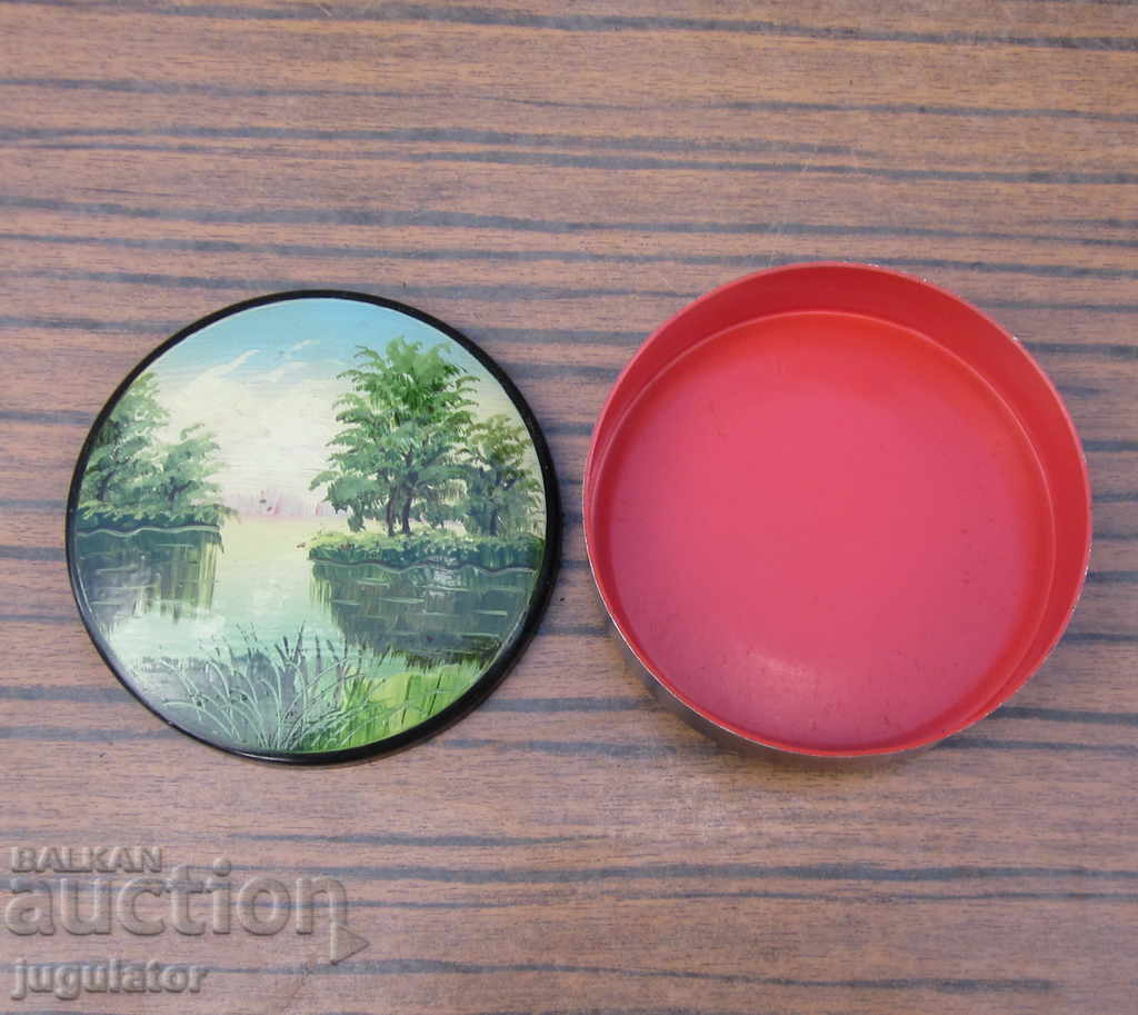 Old Russian metal hand-painted box jewelry box - 5 Old Russian metal hand-painted box jewelry box - 5