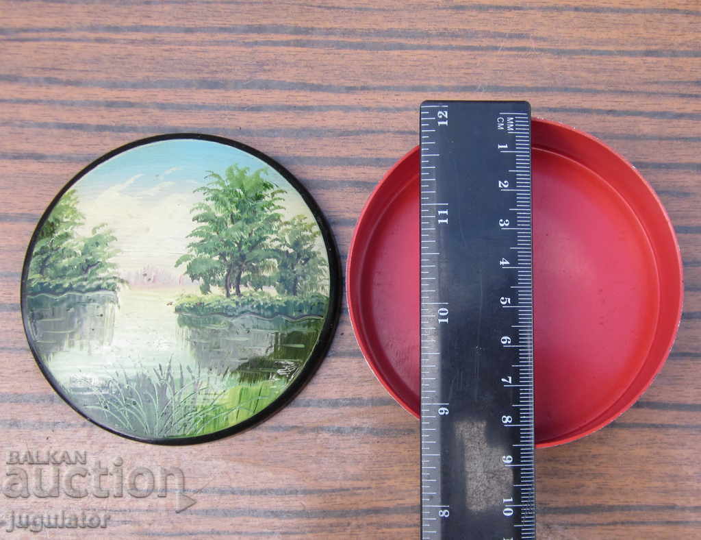 Old Russian metal hand-painted box jewelry box - 6 Old Russian metal hand-painted box jewelry box - 6