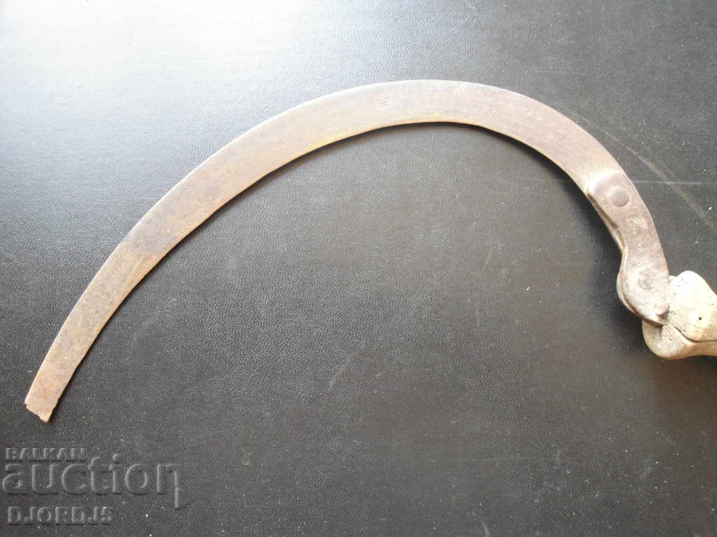 Old wrought sickle, marking - 5 Old wrought sickle, marking - 5