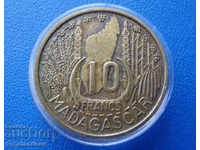 Madagascar 10 Franc 1953 Rare