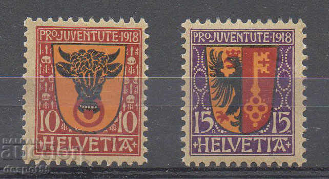 1918. Elveția. PRO JUVENTUTE - Stema.