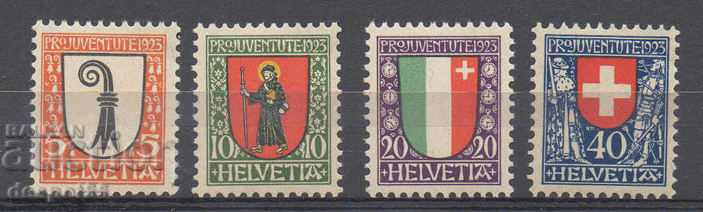 1923. Швейцария. PRO JUVENTUTE - Герб.