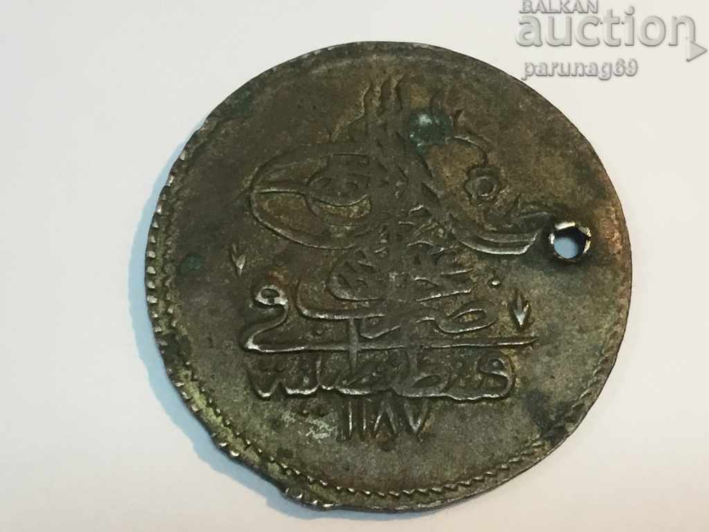 Османска  Турция Сребро 40 пара=1 куруш  1187/8 (L.63) R