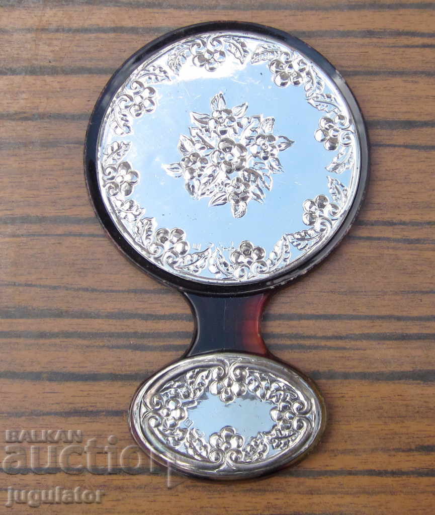 γυναικείο καθρέφτη καθρέφτη με ασημένια ασημένια διακόσμηση 925