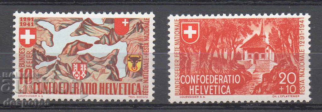 1941. Elveția. Pro Patria - 650 de ani de confederație.