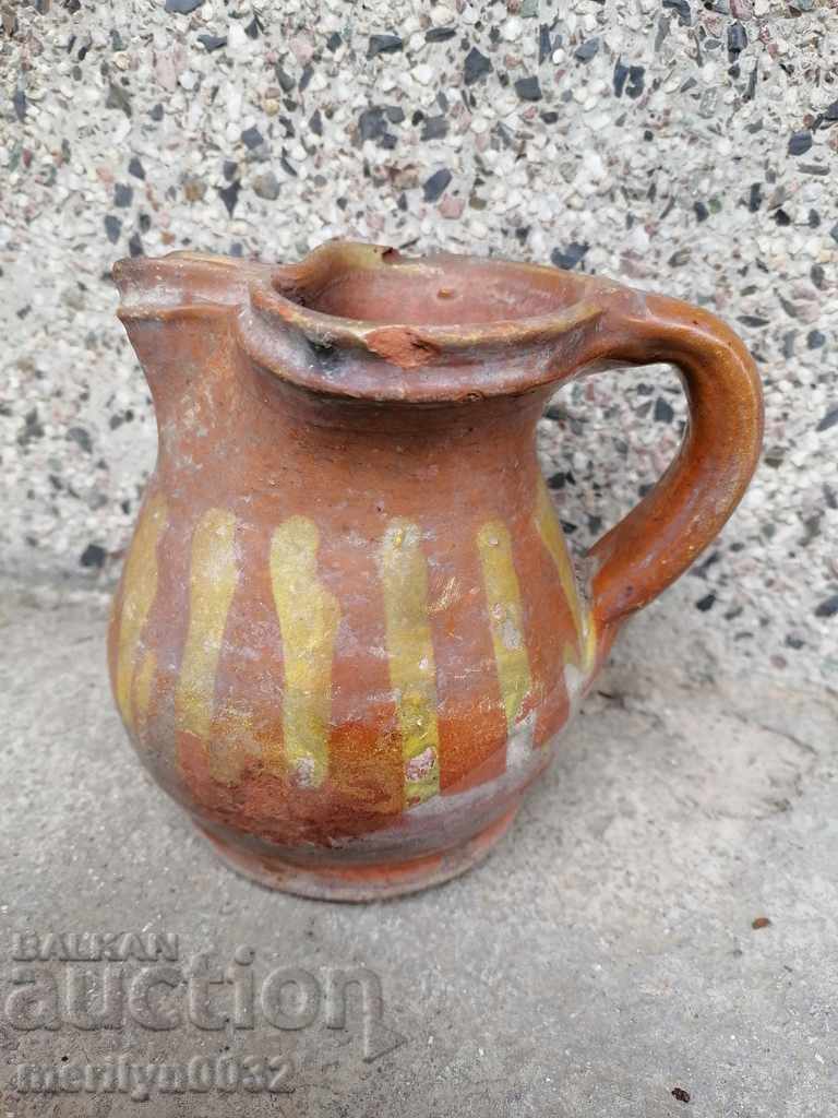 Ancient clay crown, jug, pottery, jug, pot
