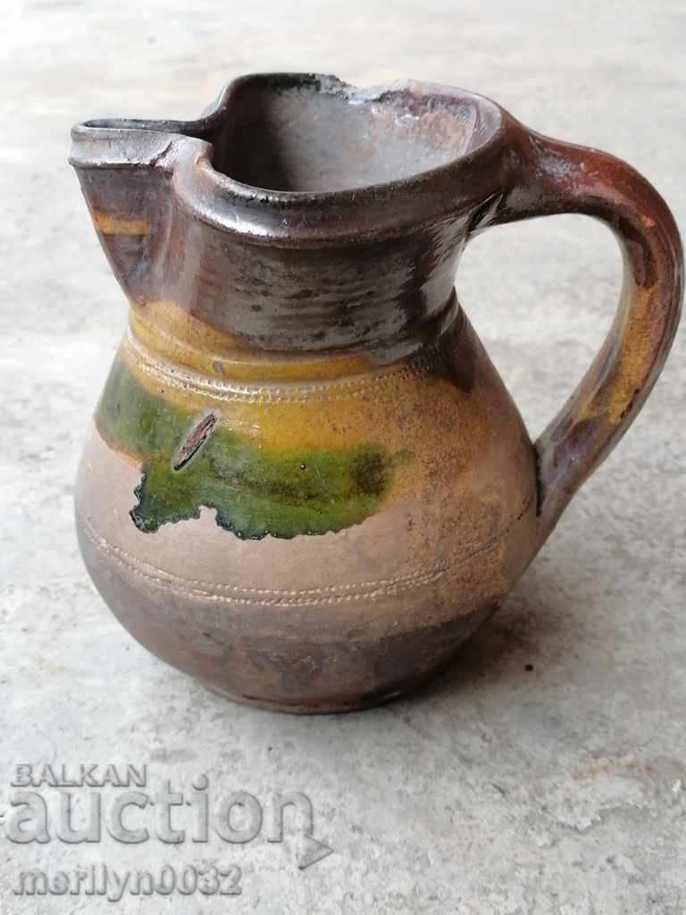 Ancient clay crown, jug, pottery, jug, pot