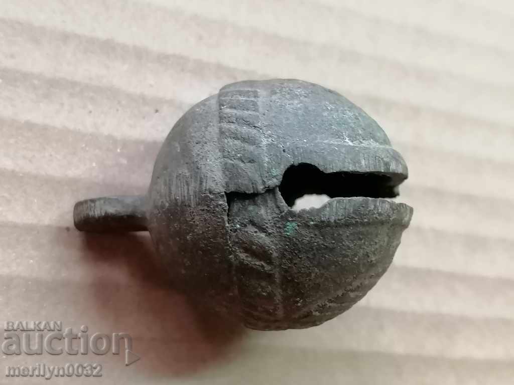 Bronze "nut" type horse cart bell - 19th century - 5 Bronze "nut" type horse cart bell - 19th century - 5