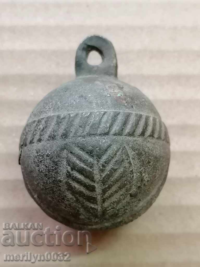 Bronze "nut" type horse cart bell - 19th century