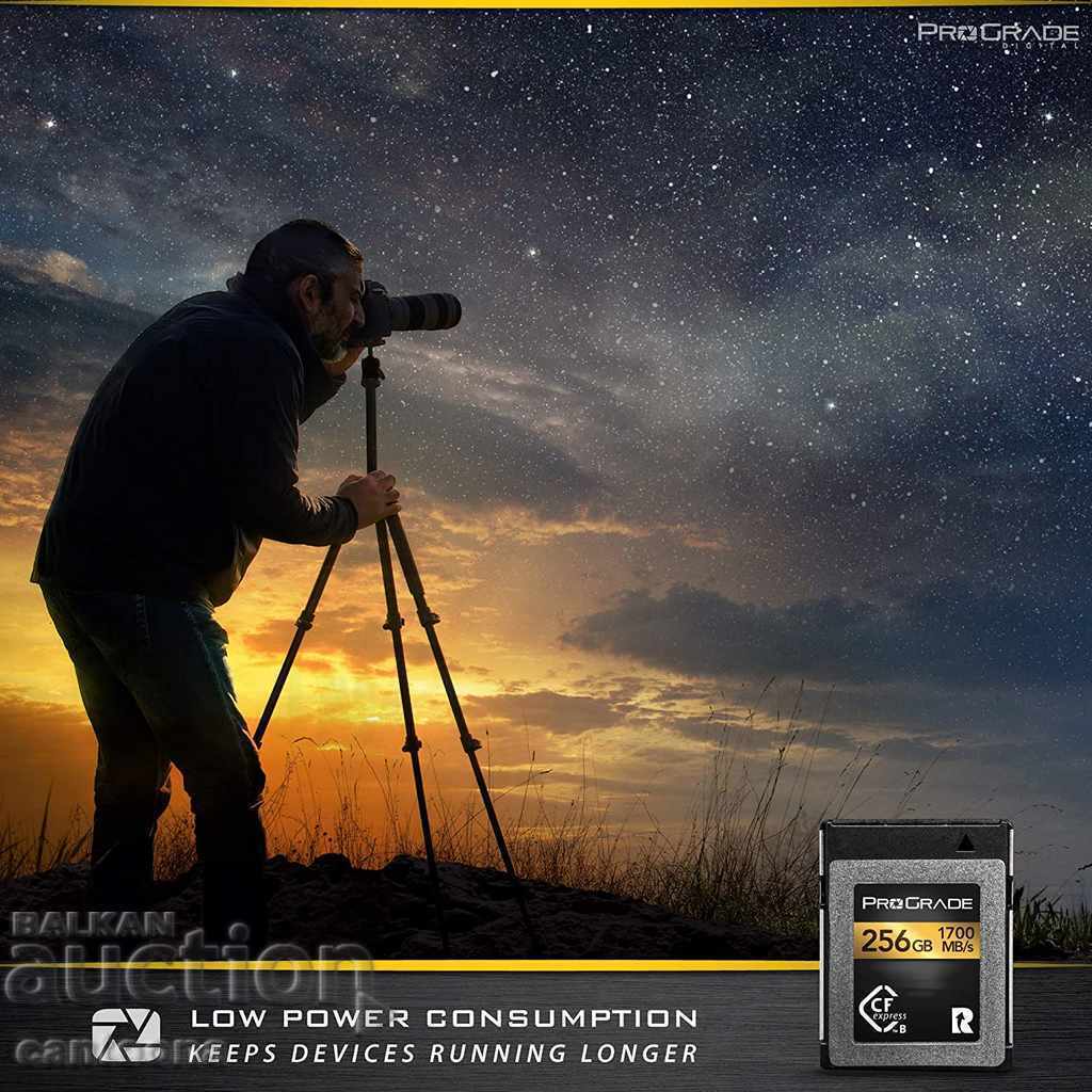 Card de memorie CFEXPRESS™ 2.0 TIP B de 128 GB, viteză 1700 MB/s cu preț 449.99 BGN | € 230.08