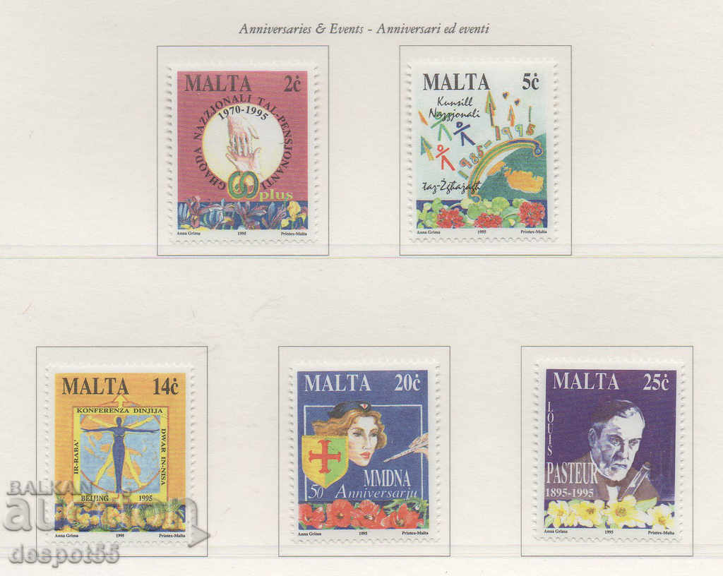1995. Malta. Aniversări și evenimente.