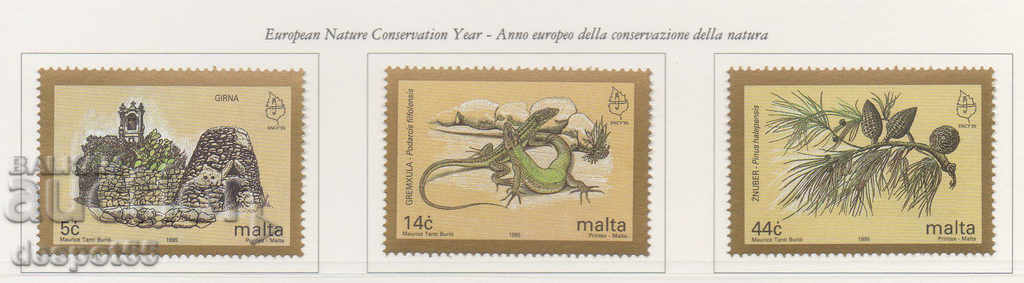 1995. Malta. European Year of Nature Conservation.