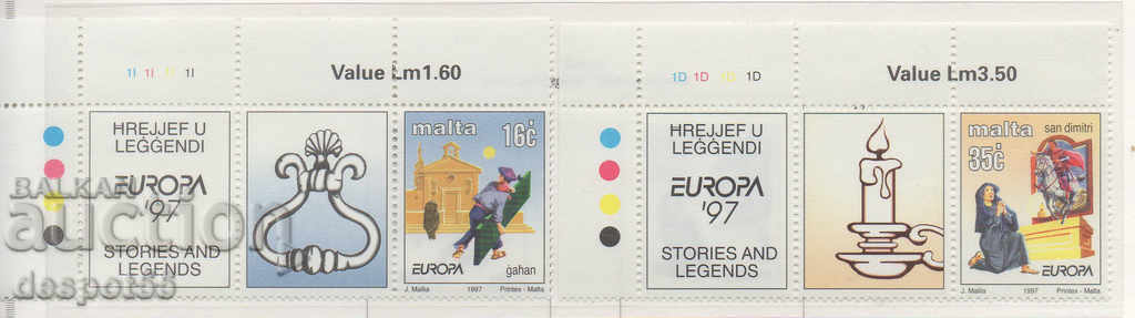 1997. Μάλτα. Ευρώπη - Ιστορίες και Θρύλοι. Λωρίδα.