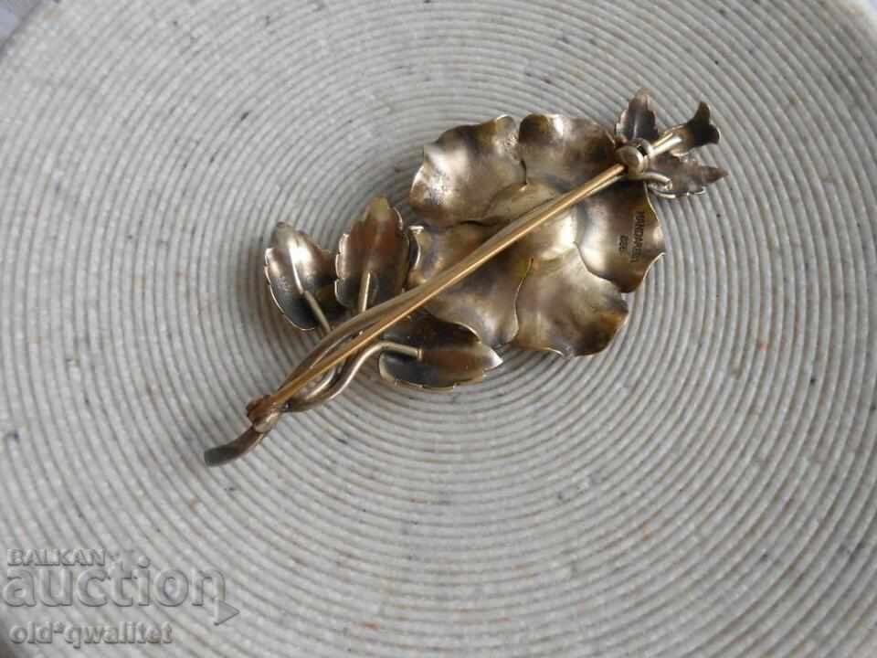 Silver BROOCH, HANDARBEIT, Silver 835 handmade with price 127.00 BGN | € 64.93
