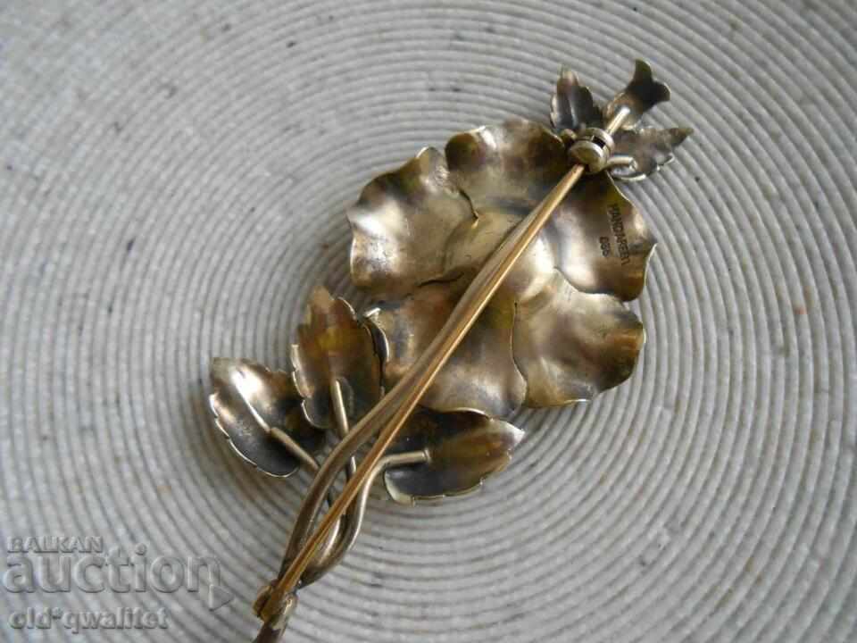 Auction  Silver BROOCH, HANDARBEIT, Silver 835 handmade