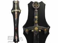 cross sword SILVER & GOLD 0501 with wall mount