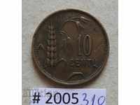 10 cent 1925 Lituania