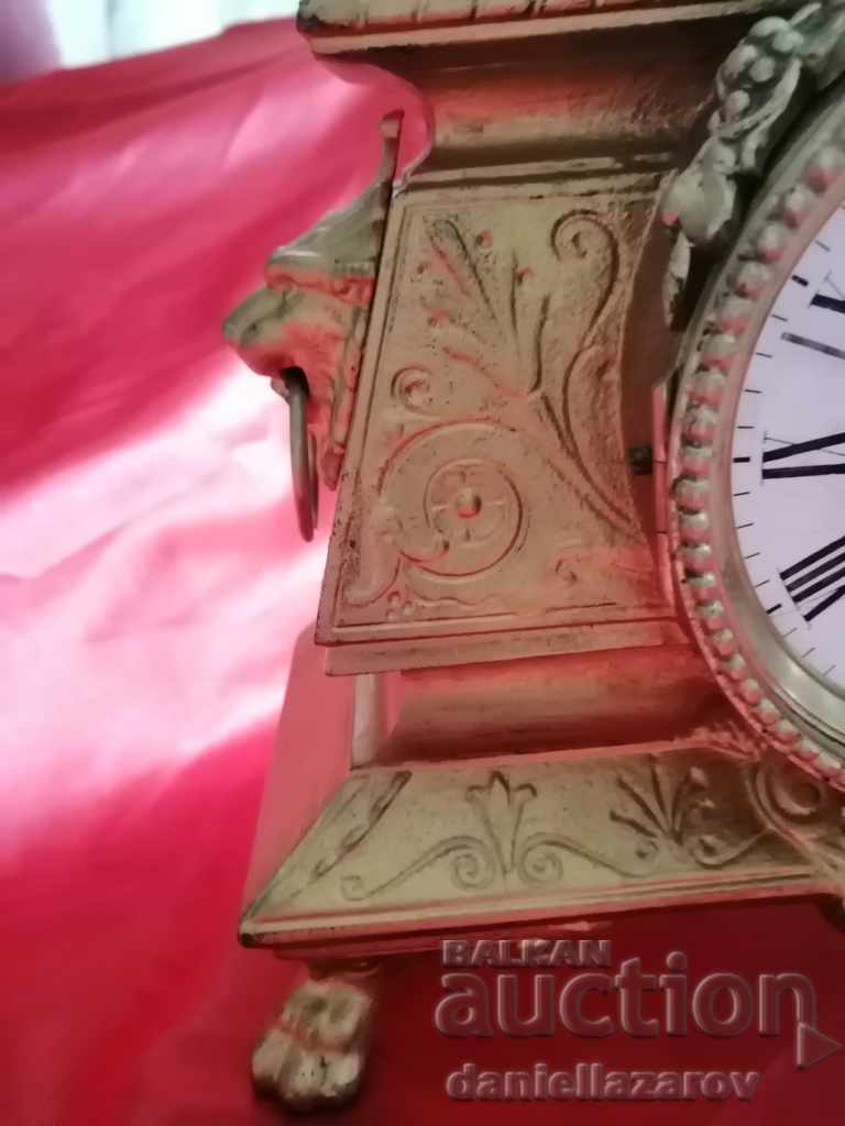 Frumos ceas de șemineu vechi în stil baroc francez - 5 Frumos ceas de șemineu vechi în stil baroc francez - 5