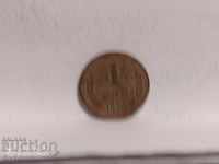 Монета България 1 стотинка 1974 непочистена както е намерена