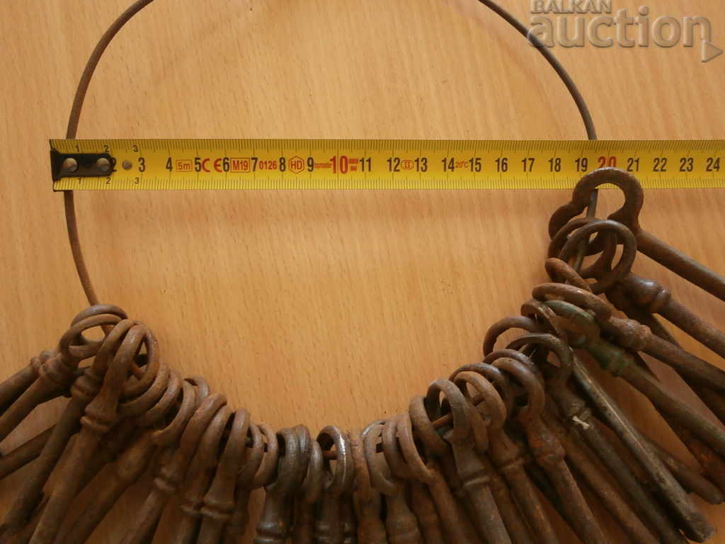 Antique key lock latch lot keys 40 pieces - 7