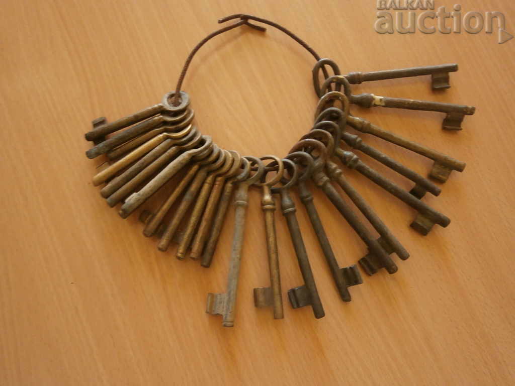 Παλαιά κλειδαριά αντίκες κλειδαριά 23 κομμάτια χάλκινο - 5 Παλαιά κλειδαριά αντίκες κλειδαριά 23 κομμάτια χάλκινο - 5