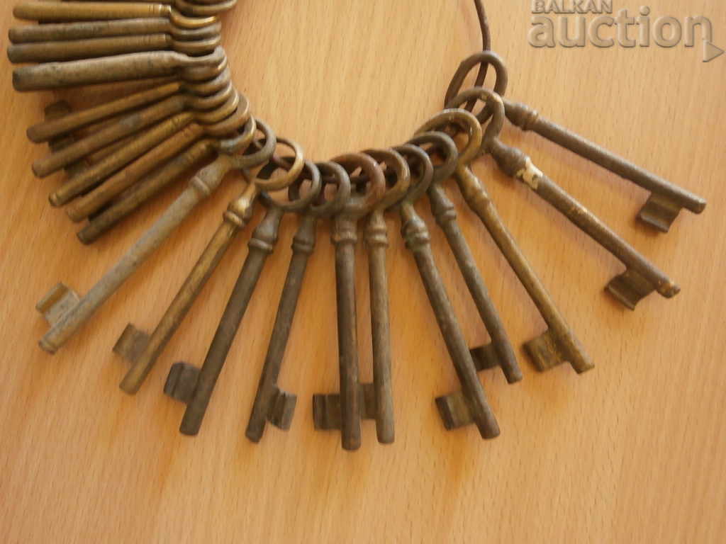 Παλαιά κλειδαριά αντίκες κλειδαριά 23 κομμάτια χάλκινο - 7 Παλαιά κλειδαριά αντίκες κλειδαριά 23 κομμάτια χάλκινο - 7