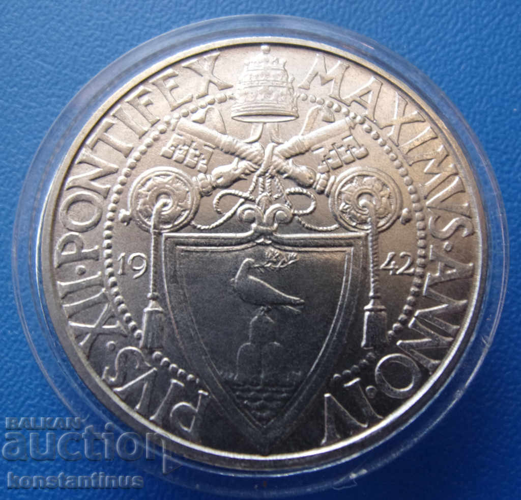 Vatican 2 Leary 1942 UNC Rare with price € 17.90 | 35.01 BGN Vatican 2 Leary 1942 UNC Rare with price € 17.90 | 35.01 BGN