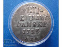 Denmark 4 Skilling 1783 Very Rare