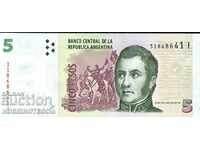 ARGENTINA ARGENTINA 5 Peso - numărul 2003 seria I UNC