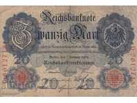 20 μάρκες 1908 D, Γερμανία