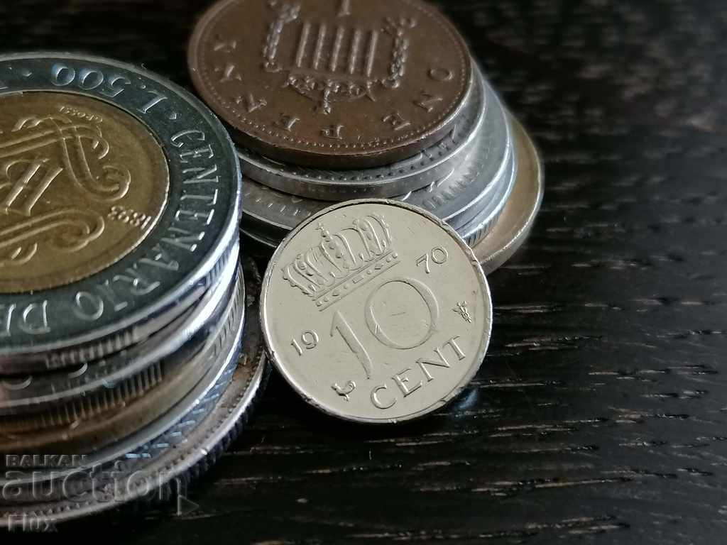 Coin - Netherlands - 10 cents 1970
