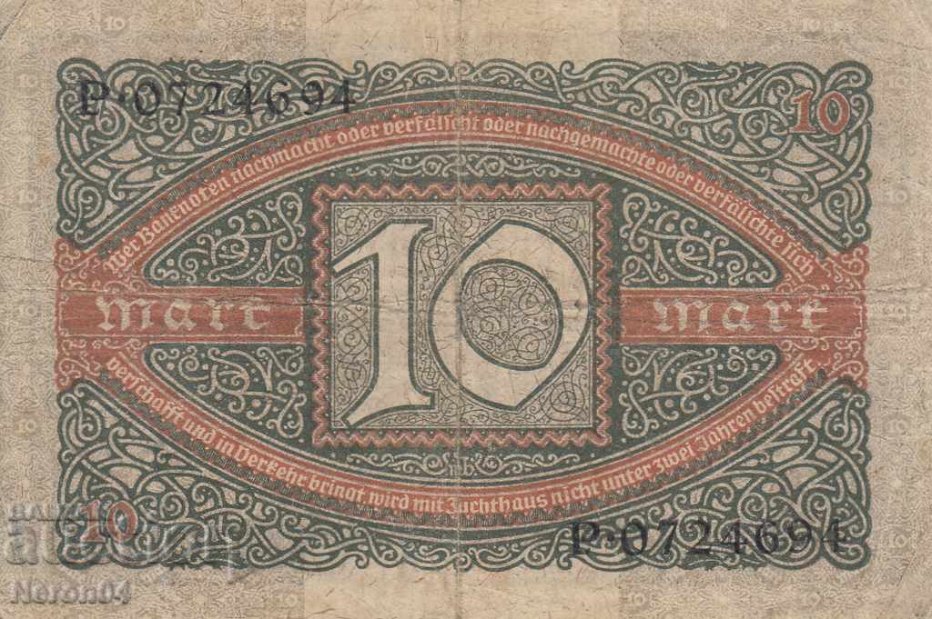 10 μάρκα 1920 F, Γερμανία