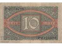 10 μάρκες 1920 F, Γερμανία