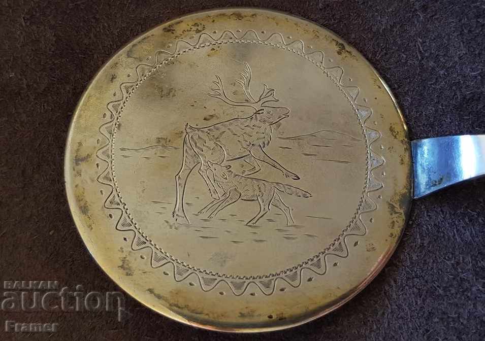 Delivery of Silver hand engraved Swedish SAMI Lapland spoon Delivery of Silver hand engraved Swedish SAMI Lapland spoon