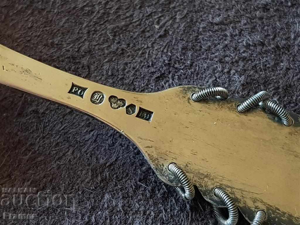 Silver hand engraved Swedish SAMI Lapland spoon - 6 Silver hand engraved Swedish SAMI Lapland spoon - 6