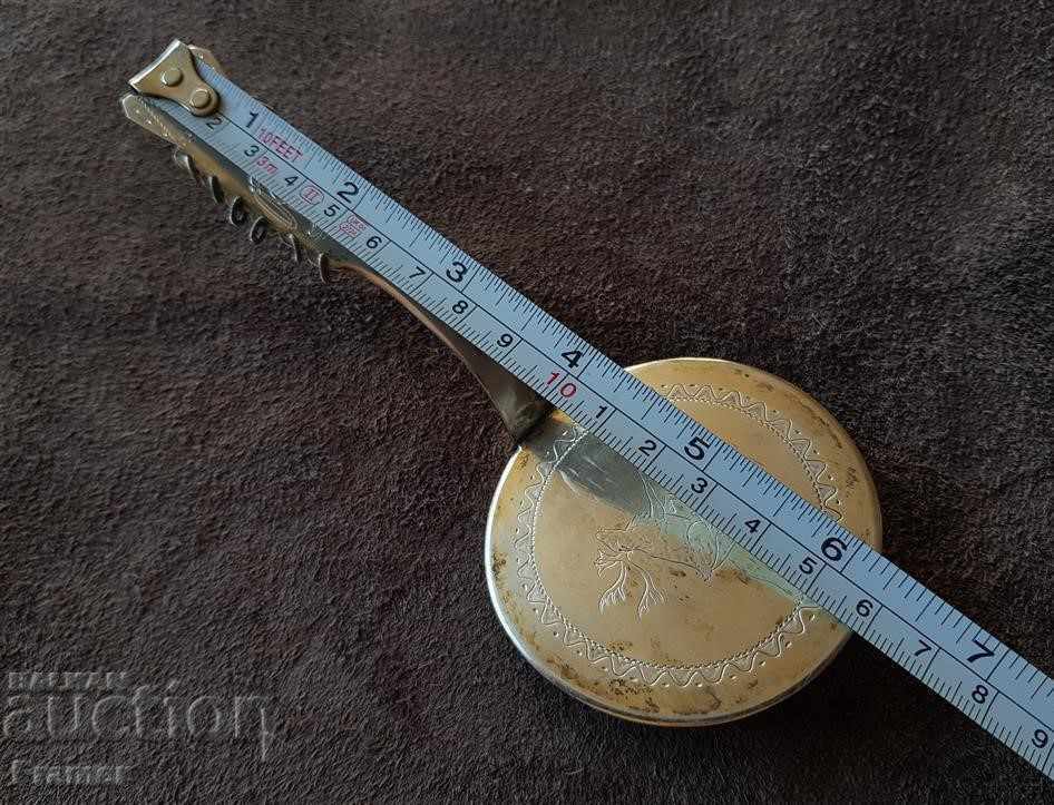 Silver hand engraved Swedish SAMI Lapland spoon - 7 Silver hand engraved Swedish SAMI Lapland spoon - 7