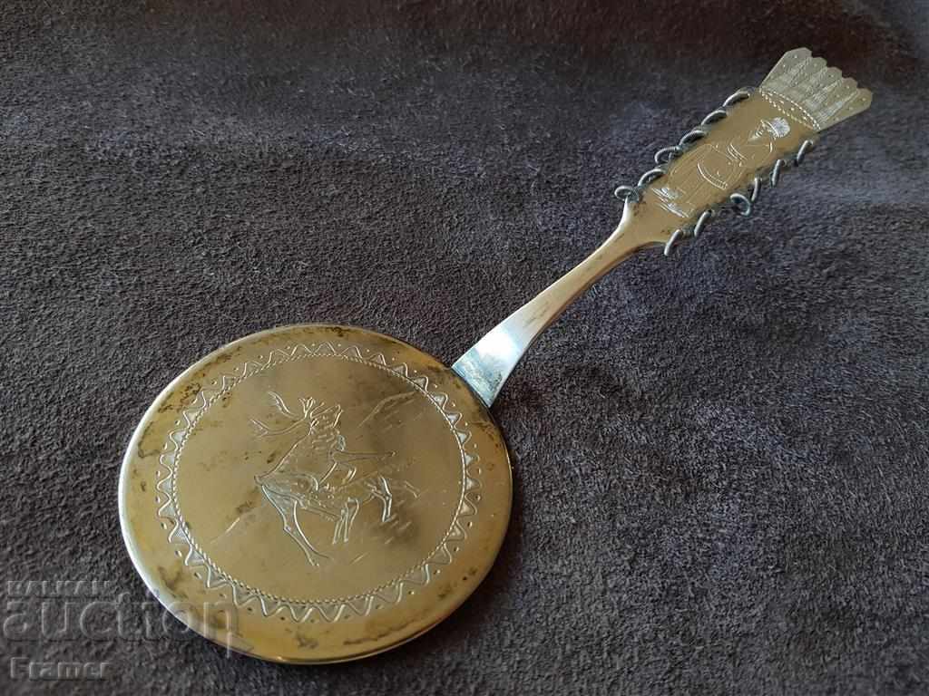 Ασημένιο χαραγμένο σουηδικό κουτάλι SAMI Λαπωνίας