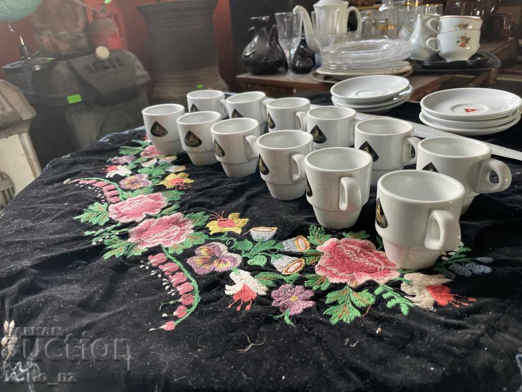 10694. COFFEE SERVICE PORCELAIN MARKED with price 18.00 BGN | € 9.20